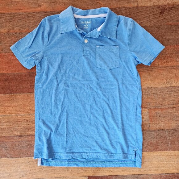 Cat & Jack Blue Polo Shirt Size Medium 8/10 - Picture 1 of 8